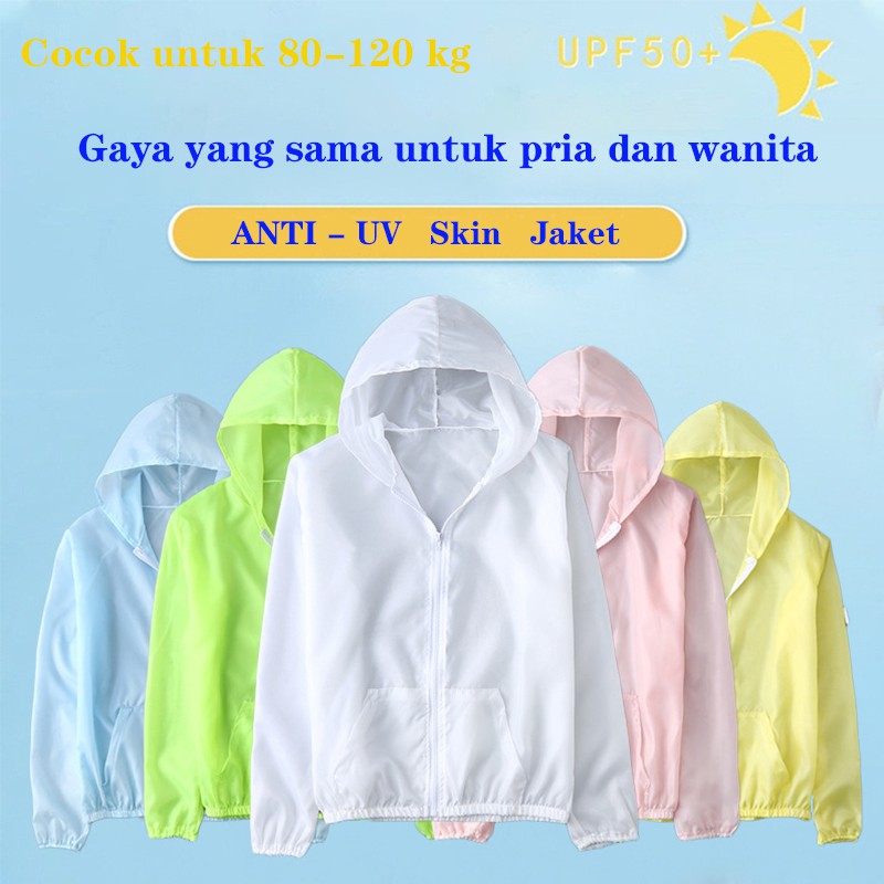 UV Anti Jaket Hoodie Pelindung Air Anti Matahari Cocok Untuk Pria Dan Wanita anti uv jacket Jogging