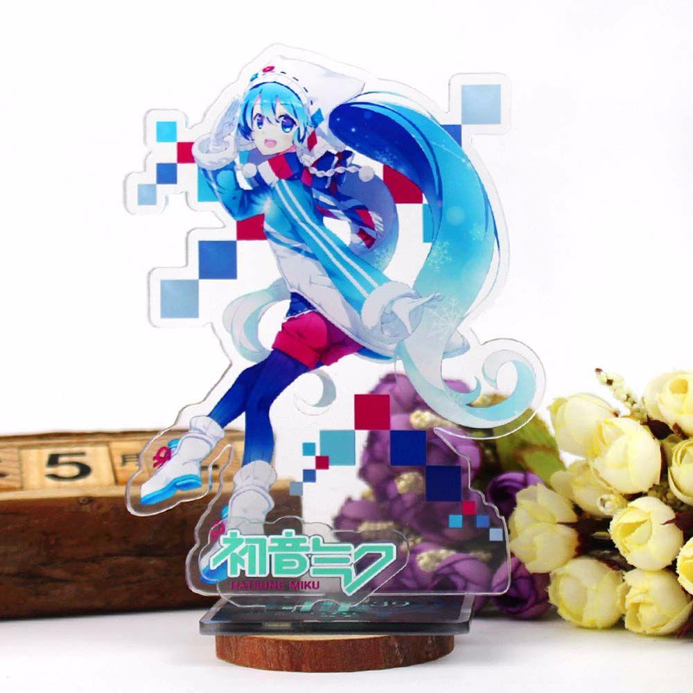 Hadiah Fans Anime Agustina Miku Hatsune Miku Koleksi Model Desktop Standing Card Sakura Princess Figure Model Plat