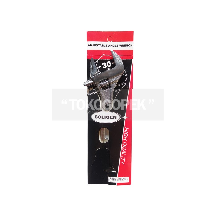 SOLIGEN ADJUSTABLE ANGLE WRENCH HIGH QUALITY - KUNCI INGGRIS 8&quot; INCH