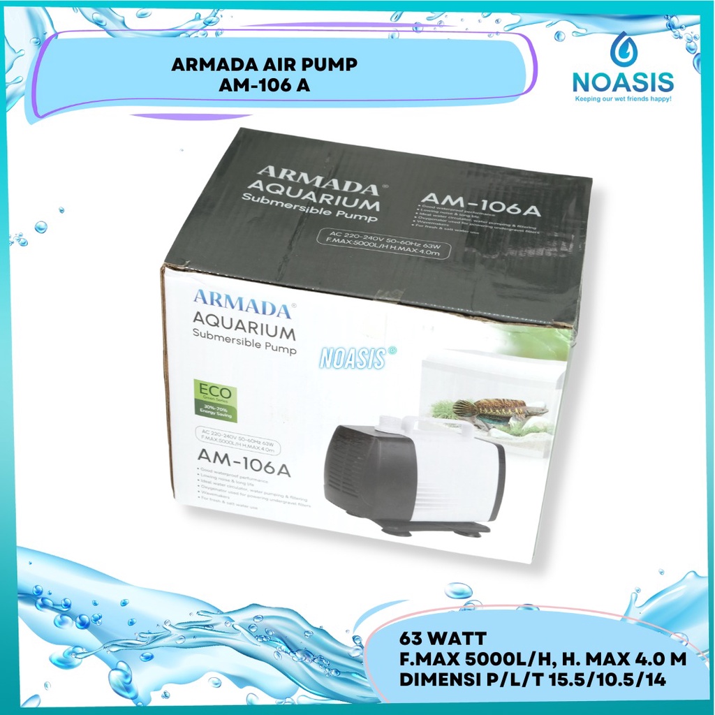 POMPA AQUARIUM CELUP WATER PUMP ARMADA AM 106 A AM-106A LOW WATT