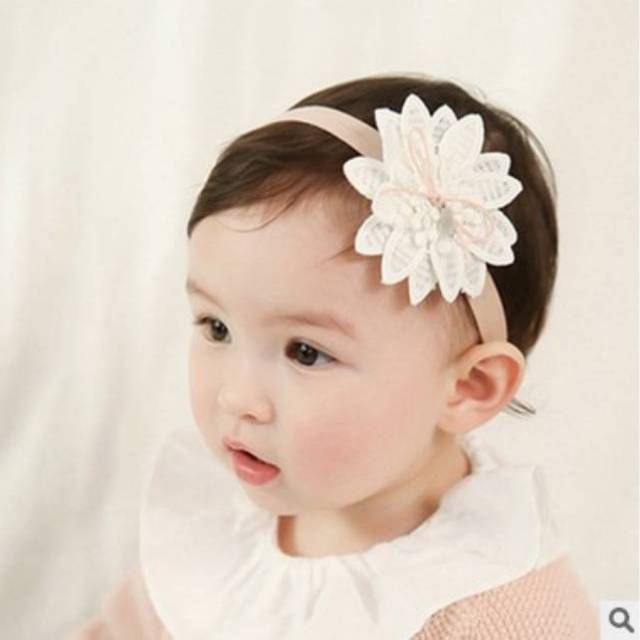 Bandana anak bunga / headband anak bunga / flower headband / bandana anak impor / headband newborn