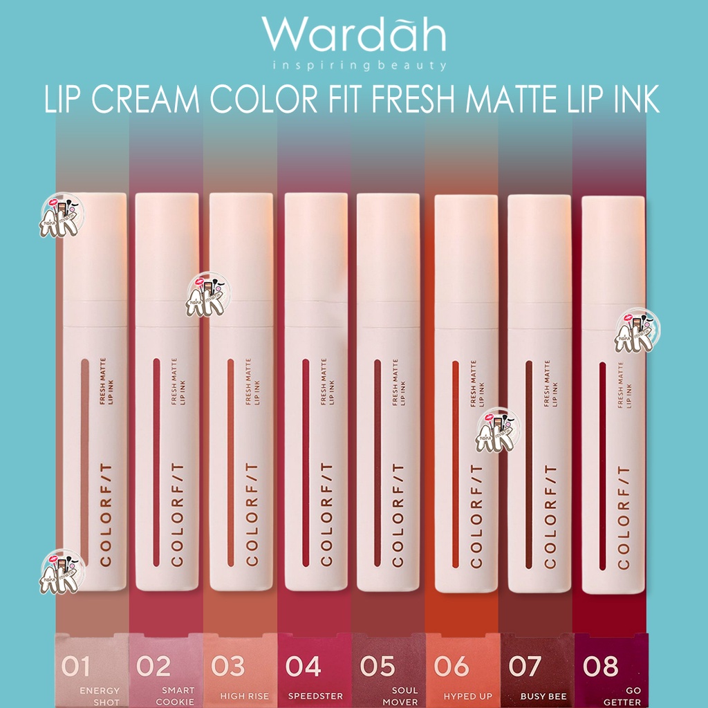 WARDAH COLORFIT SERIES (Matte foundation, Quad Eye Pallete, Highlight Contour Pallete, Powder, Velvet Powder Foundation, Lip Paint colorfit, Fresh Matte Lip Ink, Cushion)
