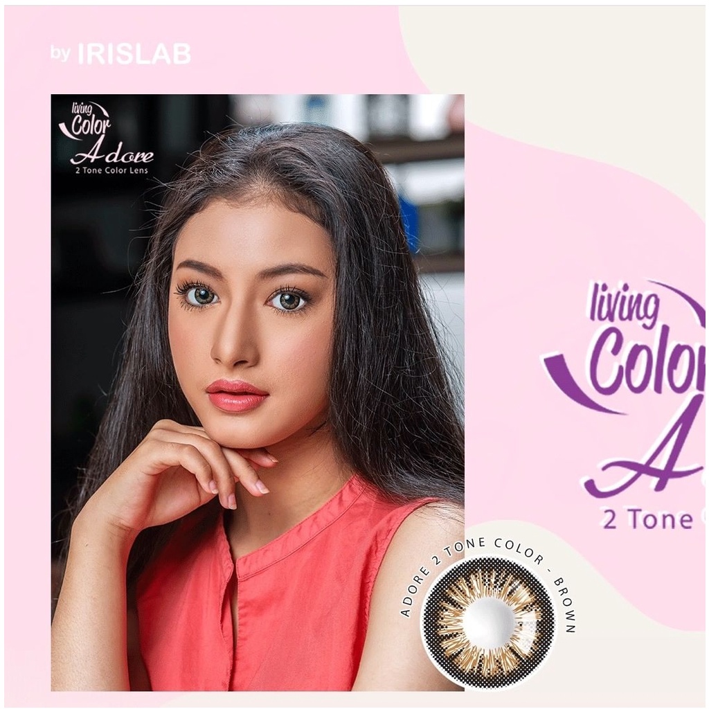 SOFTLENS LIVING COLOR ADORE 2 TONE NORMAL &amp; MINUS 0.50 SD 3.00 + FREE LENSCASE - KASIMURA