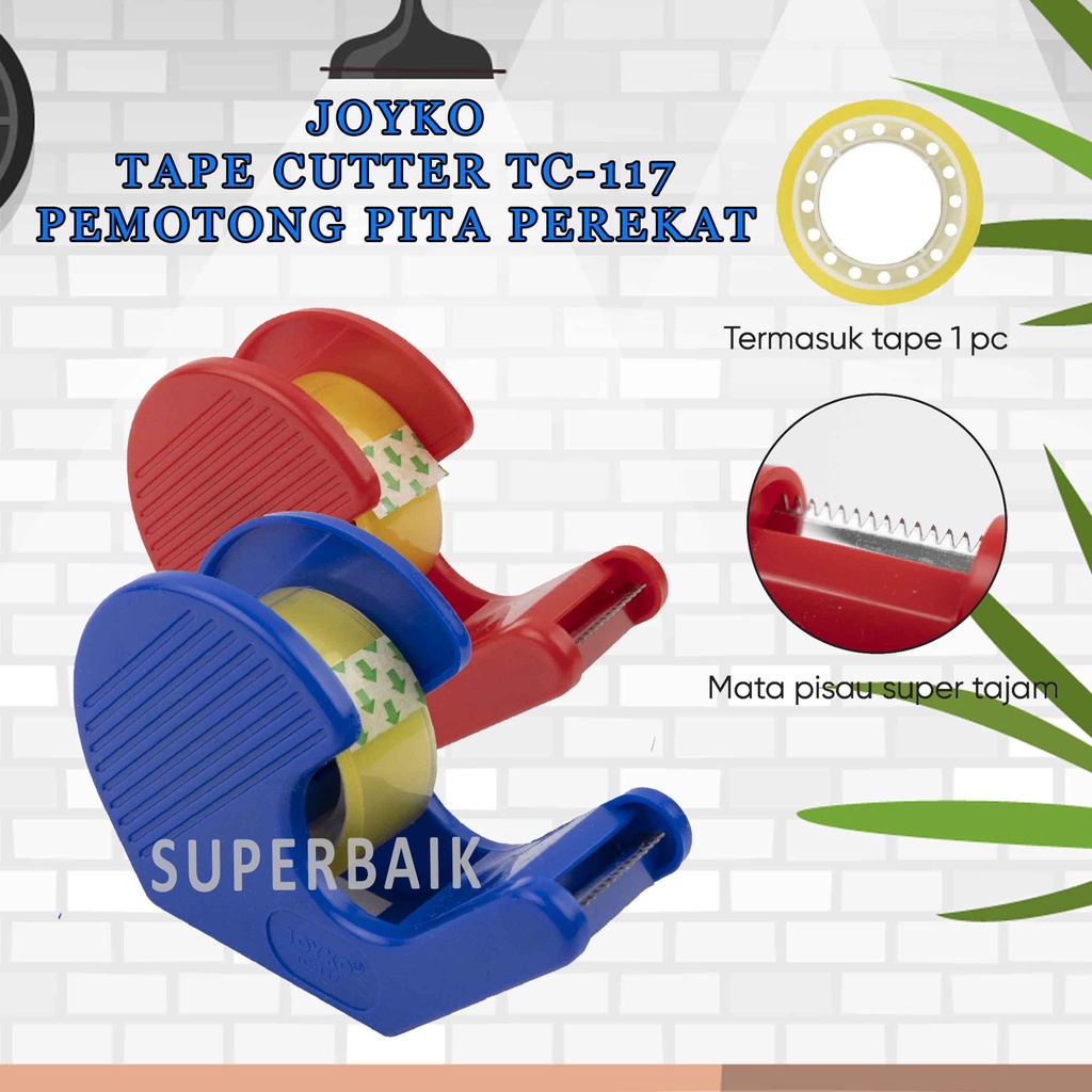 Joyko TC-117 / Tape Cutter / Pemotong Pita Perekat / Pemotong Lem