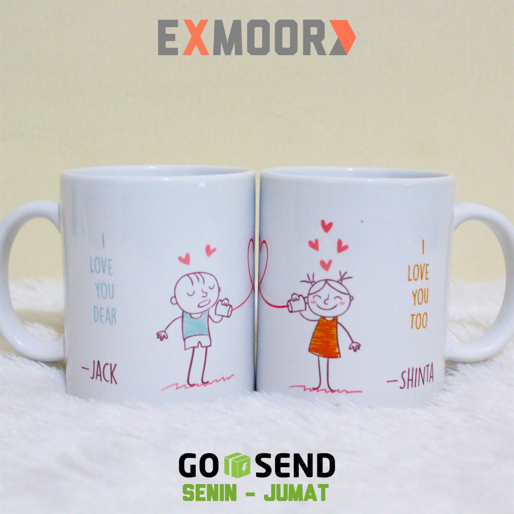 Mug Couple Doodle 1 Kado Pacar