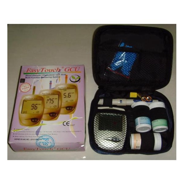 EASY TOUCH GCU 3IN1 ALAT TEST GULA DARAH KOLESTEROL ASAM URAT (BOX PINK)