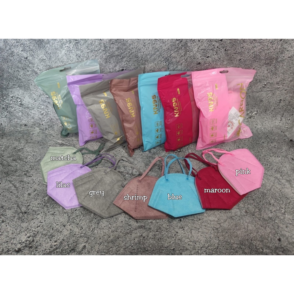 KN95 CAREION WARNA - MASKER KN95 CAREION 5PLY TALI SENADA