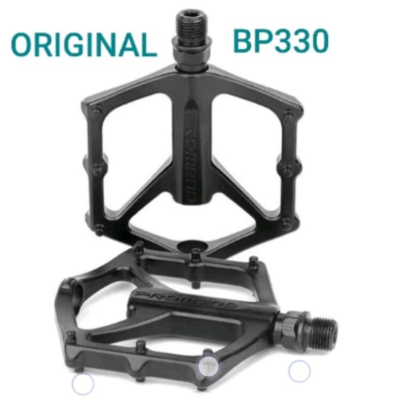 PROMEND Pedal Sepeda Bike Alumunium Anti-Slip BP330 Black Hitam Pedals bisa segala sepeda mtb gunung federal mini minion seli lipat folding bike balap roadbike road bike material bahan alloy