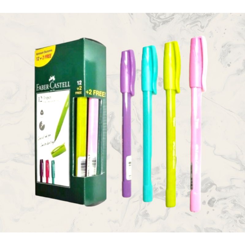 

Ballpen Faber-Castell Tripen 12+2 Black Ink