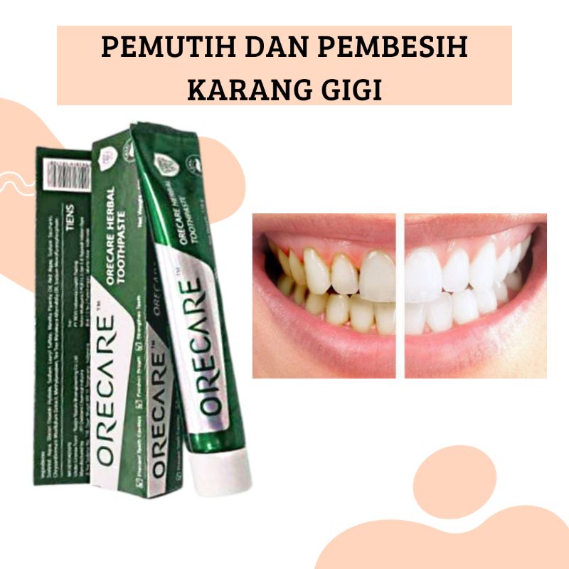 [COD] ORECARE odol Pemutih Gigi Pasta Tiens || Toothpaste Original Whitening Teeth || 100% Ampuh