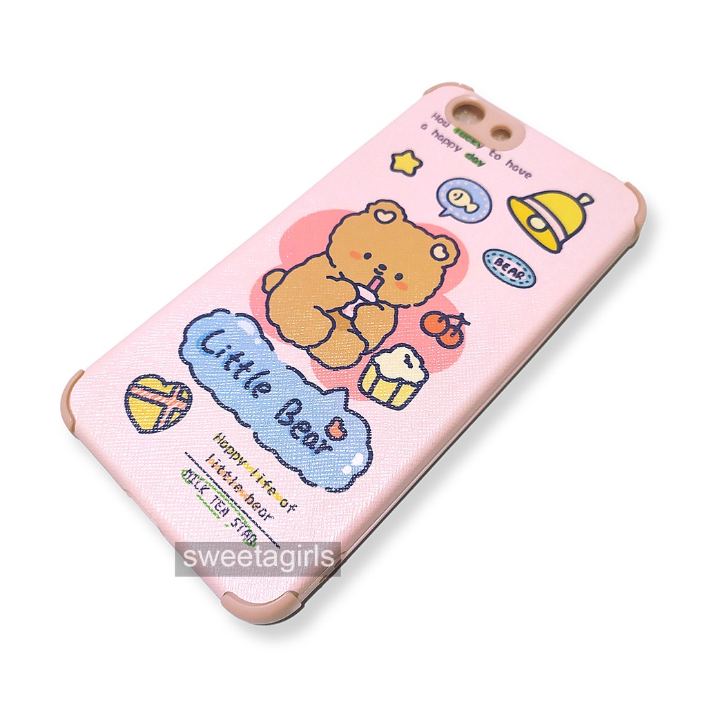 Softcase Silikon Anticrack - Vivo Y53 (1606) - sweetacase.id - Casing bumper kamera - casing warna pastel - model Boneka 3D timbul  - casing dengan karakter lucu - aesthetic - casing anak - Case Gemoy