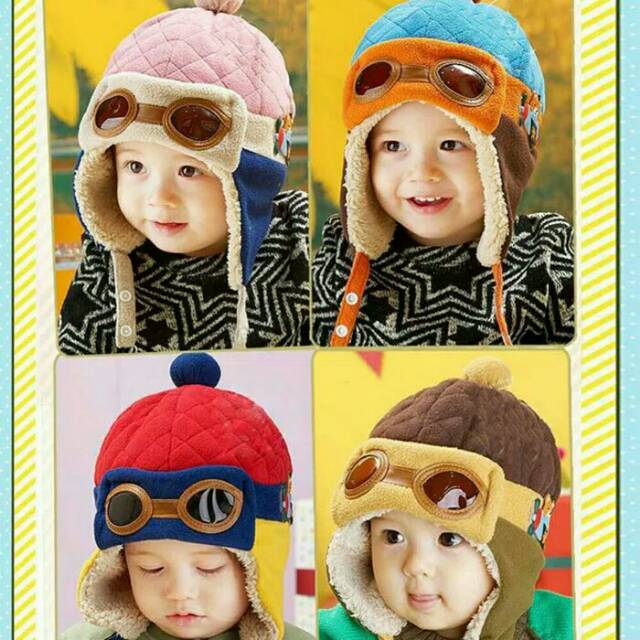 Topi Pilot Import Anak Bayi Laki-Laki