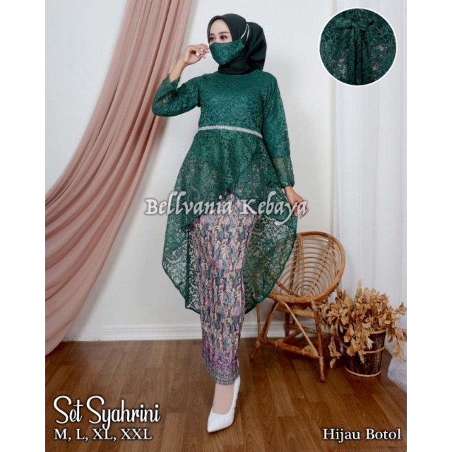 Permata Olshop / Kebaya Tunik Brukat Syahrini BK / Kebaya Modern / Kebaya Brukat / Kebaya Wisuda Modern / Baju Brokat