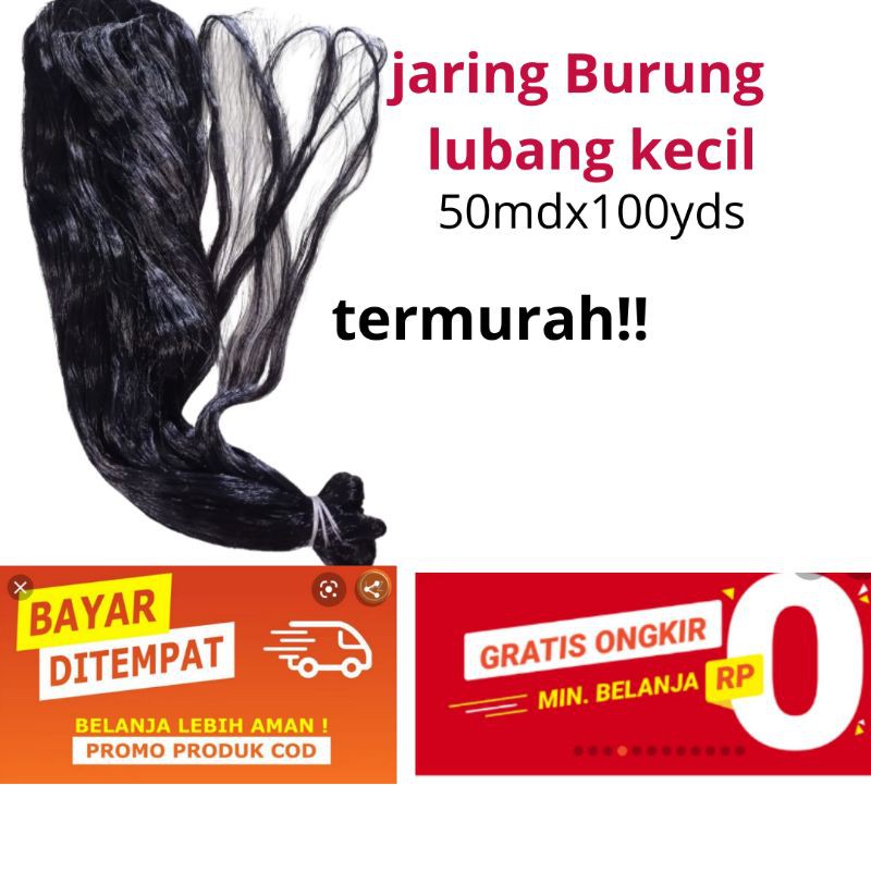 JARING BURUNG WARNA HITAM 0,12 50x100