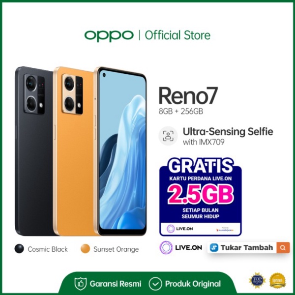 Amirull Shop [Tukar Tambah Live.On] OPPO Reno7 4G 8/256GB - Orange