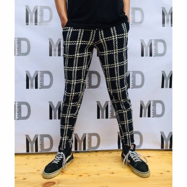  Plaid  Men Pants celana  plaid  cowok  celana  tartan  pria  