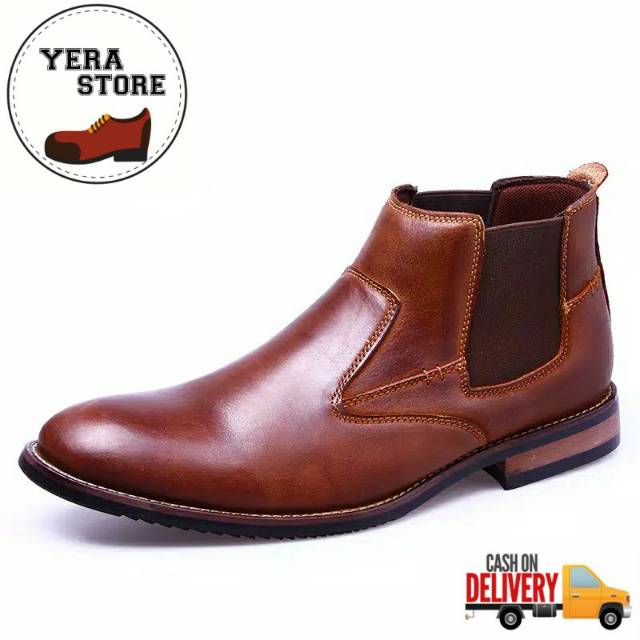 SEPATU BOOTS KULIT PRIA SEPATU KLASIK PRIA SEPATU KASUAL PRIA SEPATU VINTAGE PRIA