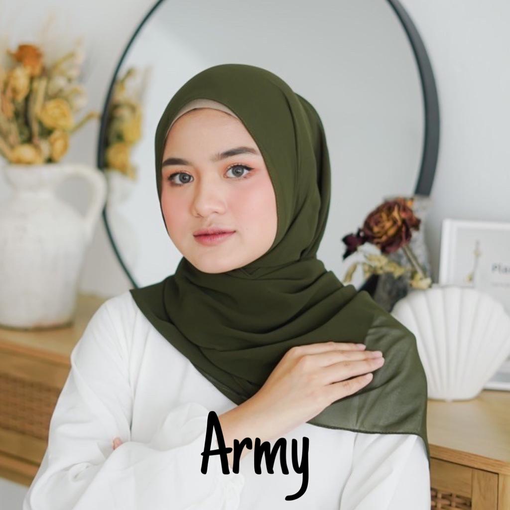 Pashmina Ceruty Baby Doll  Hijab Pashmina Ceruty Babydoll Polos Premium Jahit Tepi