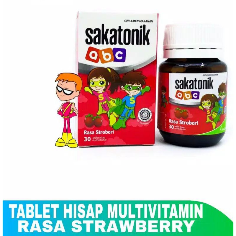 Sakatonik ABC (Rasa Strawberry) - Tablet Multivitamin Anak