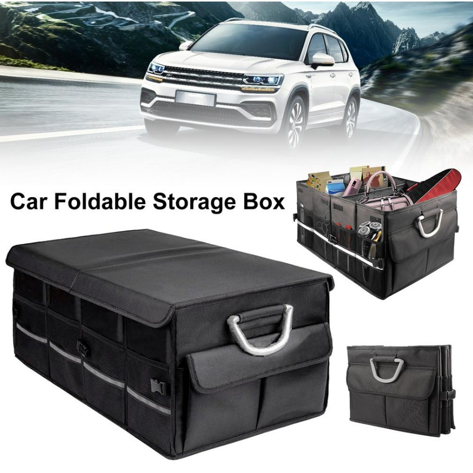 AM-33 Car Box Organizer Trunk Kapasitas Besar Tas Bisa Lipat Portable Bisa Bawa Ke mana aja Serbaguna Car Storage Bagasi Mobil Merapikan Bagasi Mobil Cocok Camping Traveling