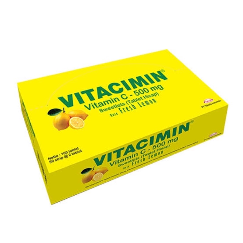 VITACIMIN STRIP 2 TABLET RASA LEMON &amp; JERUK