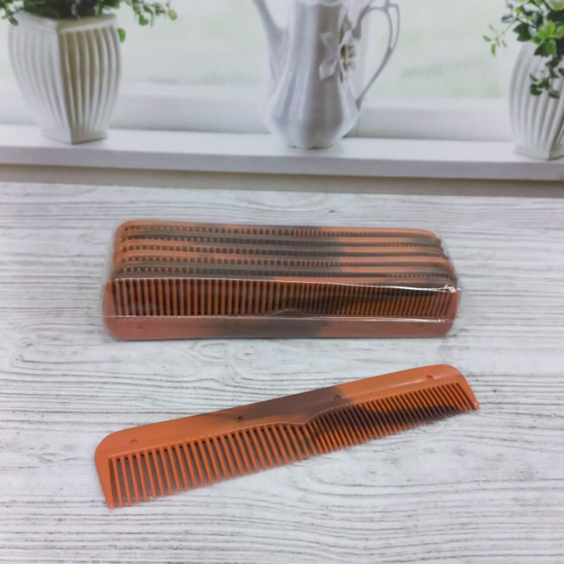 Sisir Saku Full 13Cm Coklat Isi 12Pcs