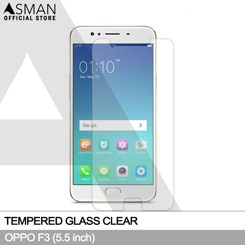 Tempered Glass OPPO F3 (5.5&quot;) | Anti Gores Pelindung Layar Kaca - Bening