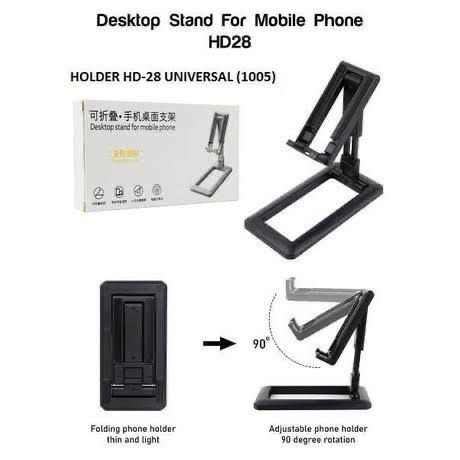 hd-28 Holder Hp lipat Meja Tablet Ipad Pro Desktop folding Stand HD 29 Portable dudukan hp stand phone holder universal