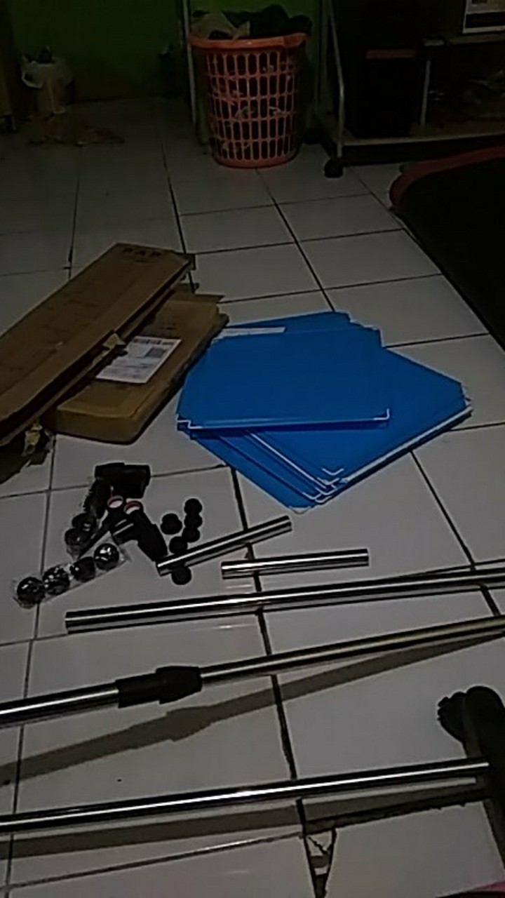 Lemari Portable Pakaian Anak Rak Serbaguna Plastik Lemari Baju Rak Buku 2 Kotak Pintu Kartun