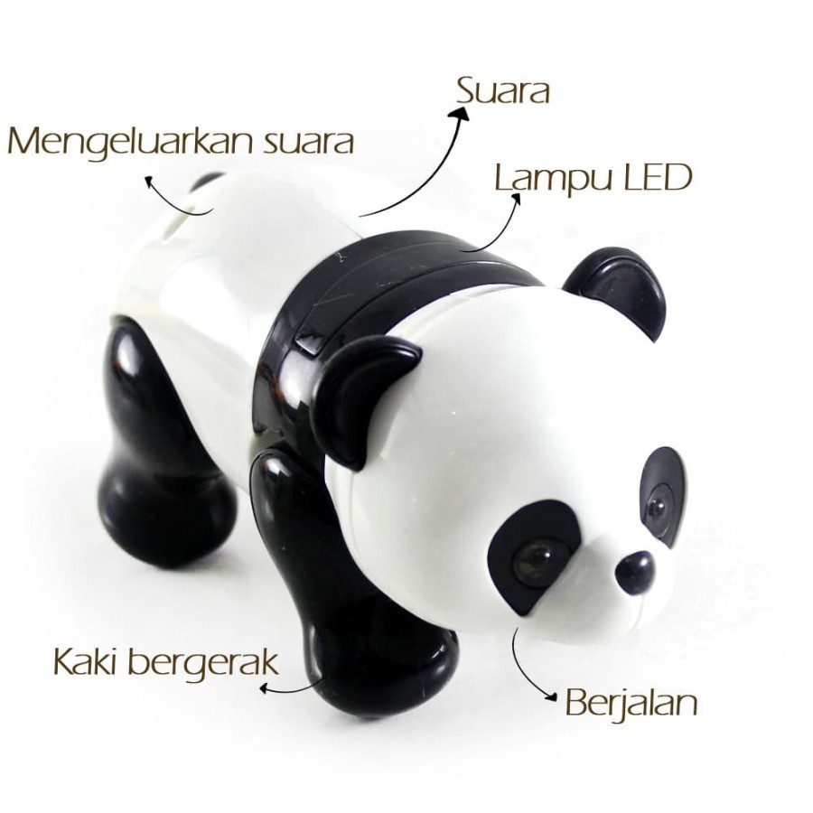 Mainan Anak Panda Berjalan Musik Dan Lampu LED