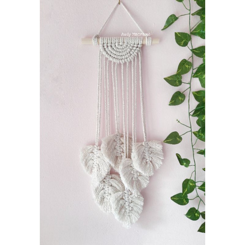 Macrame leaf/macrame daun/macrame murah/hiasan dinding