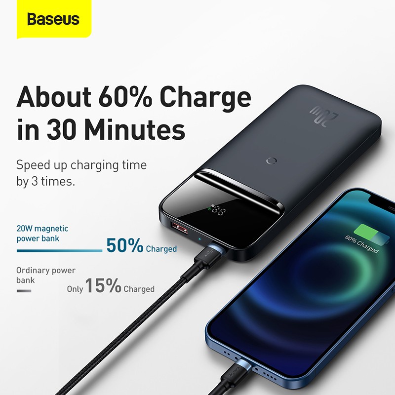 Jual Baseus Power Bank Magnetic Wireless Magsafe IPhone Fast Charging ...