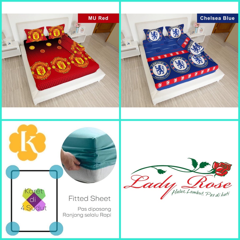 Sprei Lady Rose 180x200 Sprei Lady Rose King Sprei Lady Rose No 1 Motif Club Bola