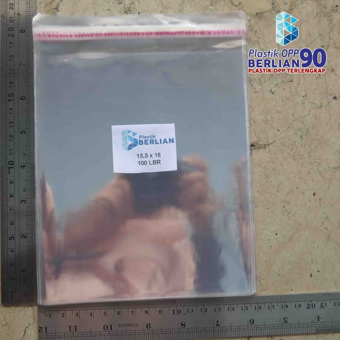 

15,5X18 CM PLASTIK OPP (SEAL/LEM) TEBAL 20 MIC ASLI / PLASTIK KEMASAN