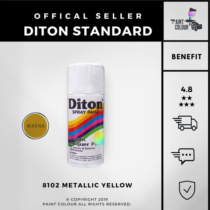 Diton 8102 Metalic Yellow Cat Semprot/Pylox/Samurai Motor/Helm/Gundam