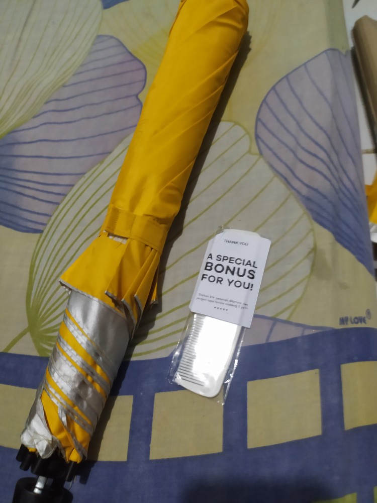 Tabasa Payung Golf Lipat Dua Polos Warna Warni Besar 2 Sablon