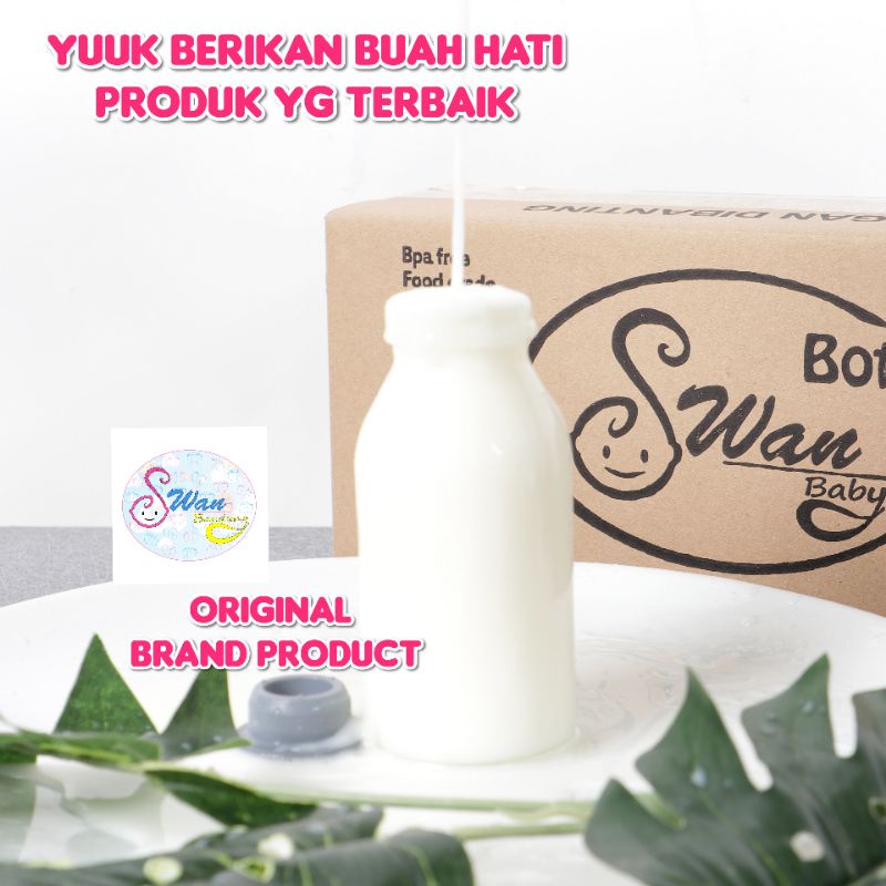 Botol Asi Kaca Swan Baby 100ml 1 box isi 10 pcs