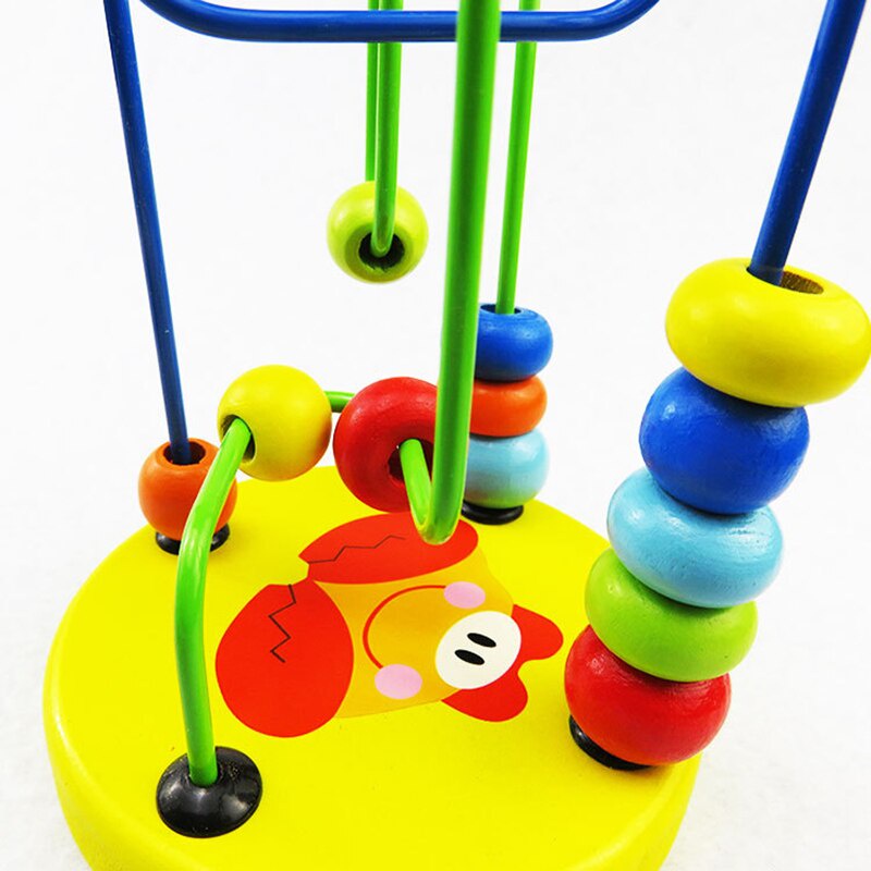 Mini Round Beads Wiregame Matching Game Mainan Balita Wooden Toys Sensory Play Mainan Kayu Mainan Sensorik Anak