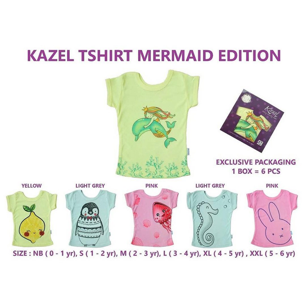 KAZEL TSHIRT MERMAID EDITION 6 IN 1