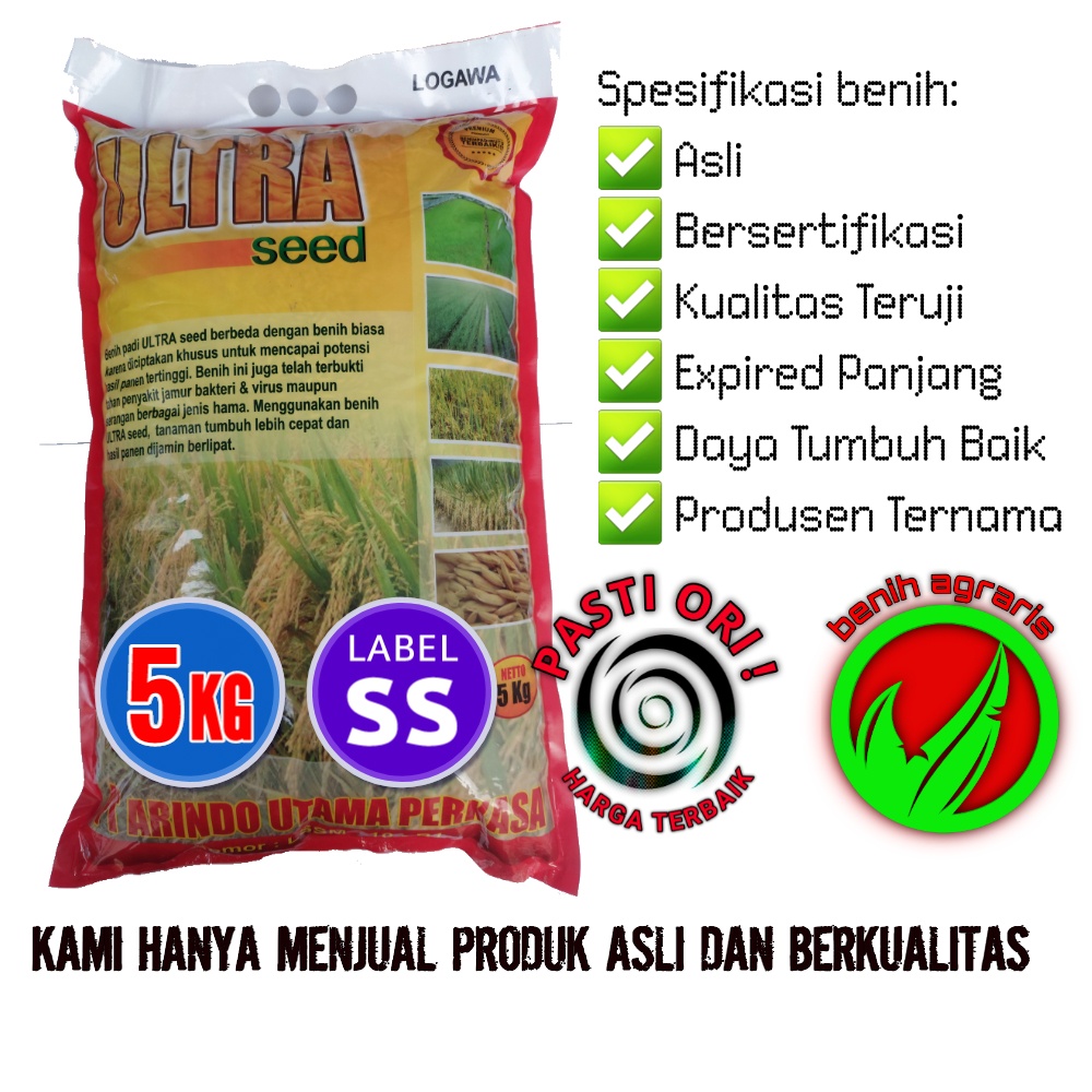 Benih Padi Logawa 5 kg Cap Arindo Utama Perkasa
