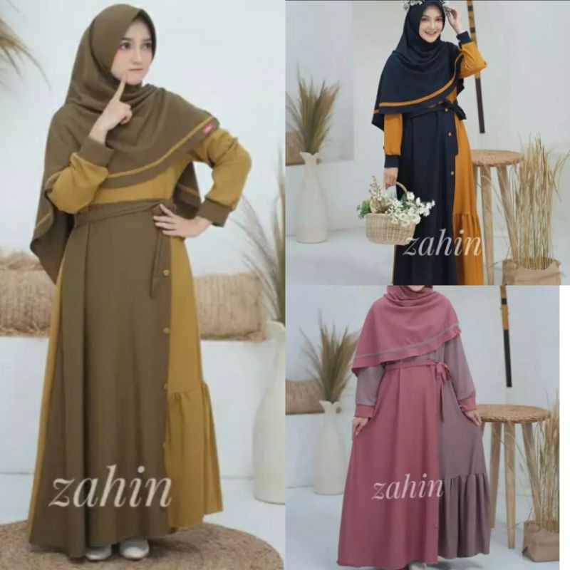 Gamis Set Andini Zahin Syari Gamis Termurah Terlaris - Herlaz01