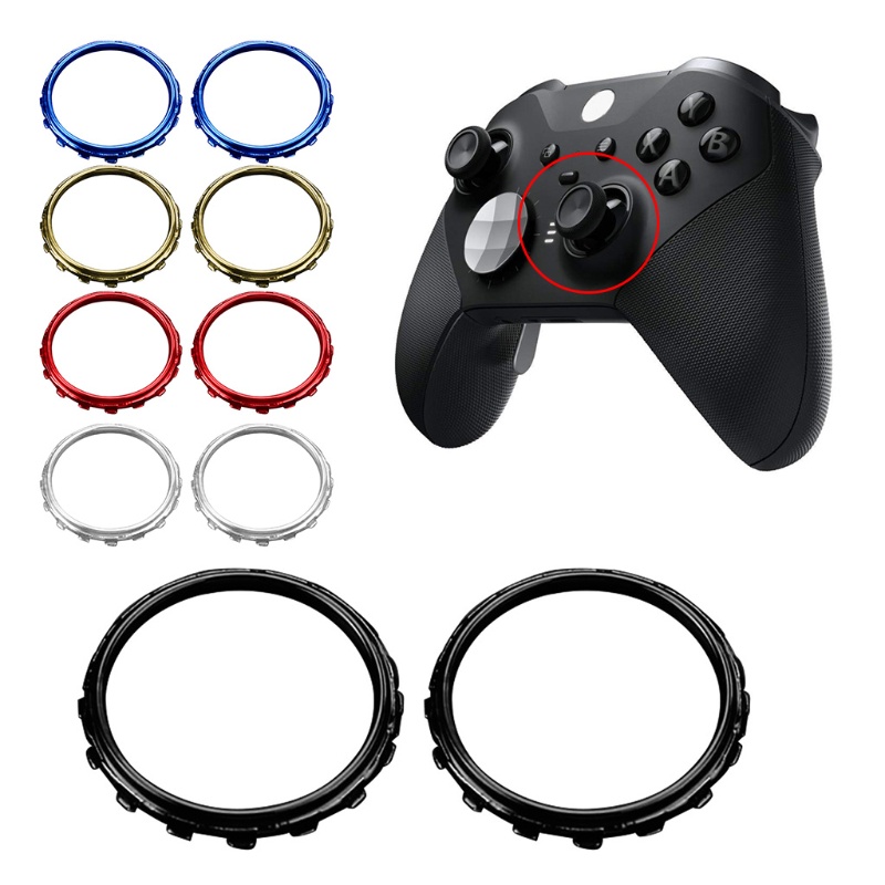 Btsg Aksesoris Pengganti Cincin Aksen Thumbstick Chrome Untuk Xbox One Elite