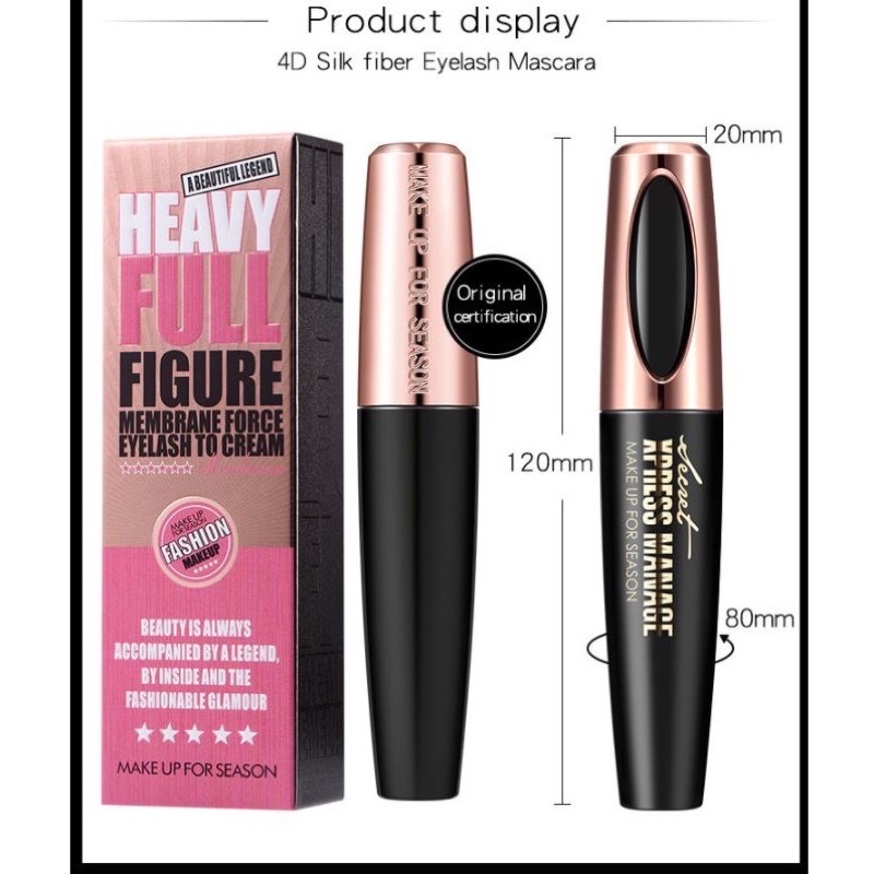 ORIGINAL 4D silk fiber eyelash MASKARA VIBELY waterproof