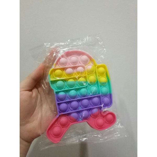 Mainan Viral Pop it Fidget Rainbow, Pop it viral, Mainan pop it, Fidget toys-among us