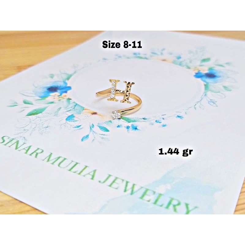 CINCIN HURUF "H" EMAS