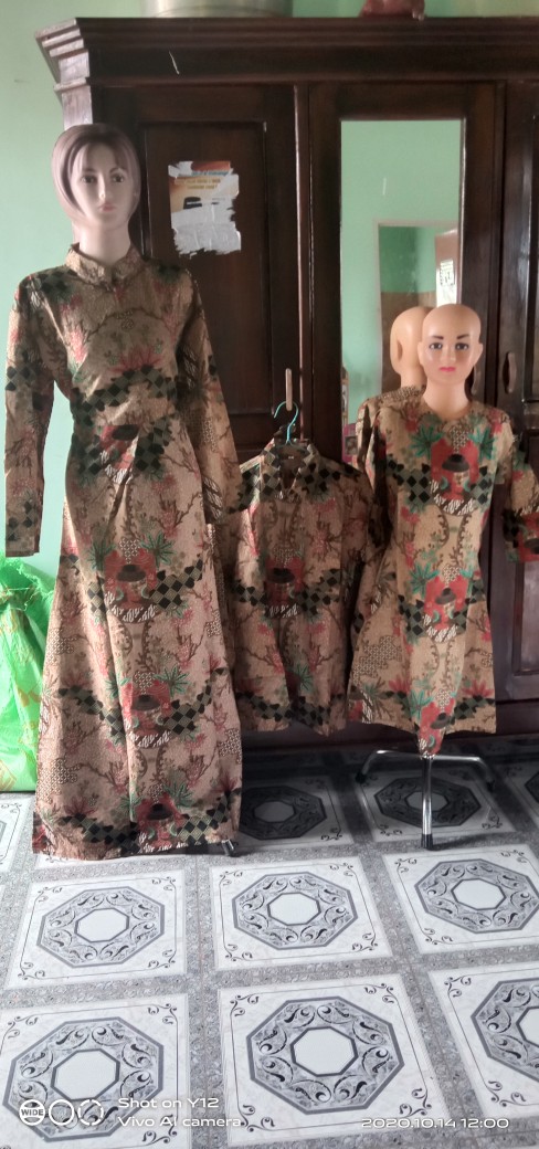 Batik Couple Keluarga Sania Ruffle Ori Ndoro Jowi Dnt Motif Toples