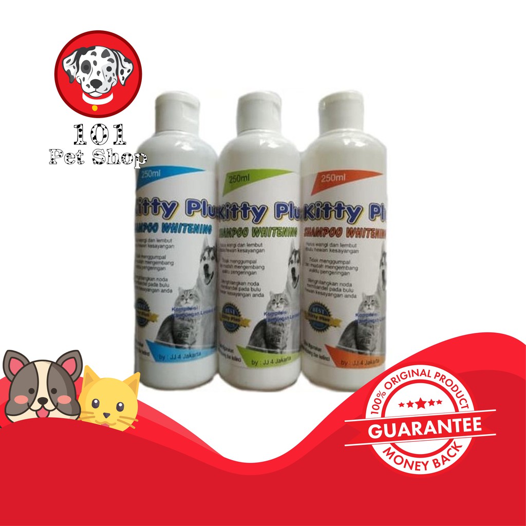 KITTY PLUS SHAMPOO WHITENING 250ML UNTUK KUCING &amp; ANJING