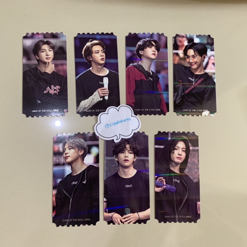 [READY STOCK] HOLOGRAM TICKET BTS DVD MOTS ONE V TAEHYUNG JIN JHOPE JUNGKOOK SUGA RM JIMIN