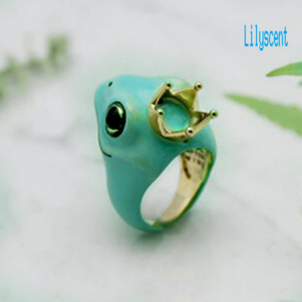 Lily Cincin Bentuk Katak Kartun Lucu Untuk Unisex