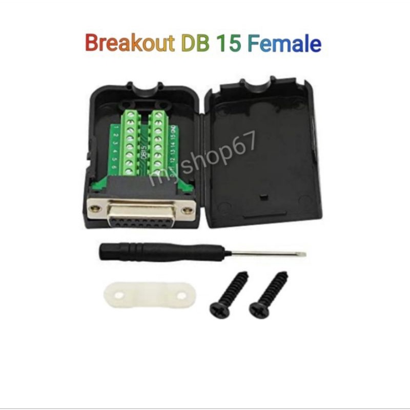 DB15 Female to 15 Pin 15 pin Breakout Board Terminal Connector Screw 15